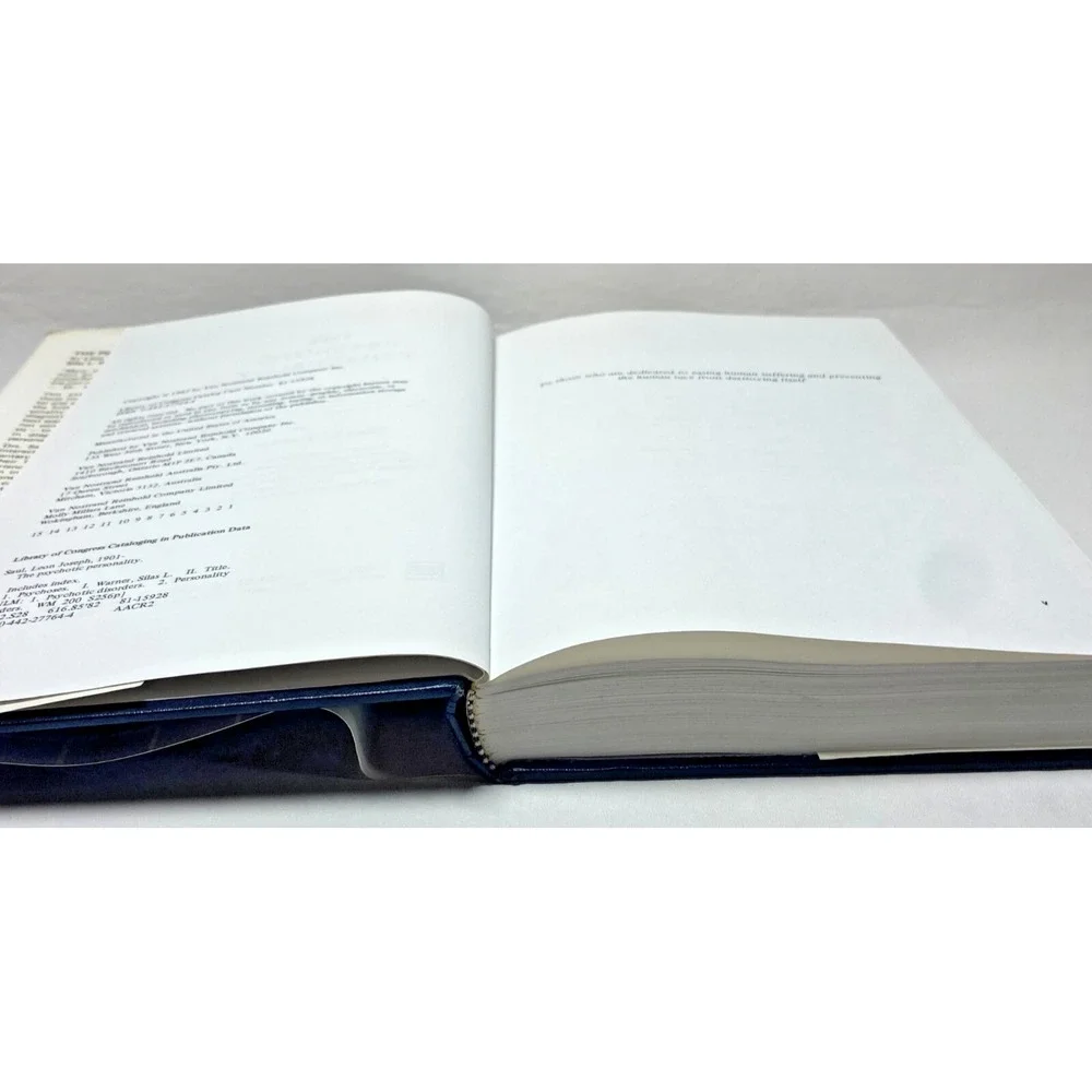 The Psychotic Personality‎ Hardcover Leon Saul Silas Warner 1st Edition 1982 VTG